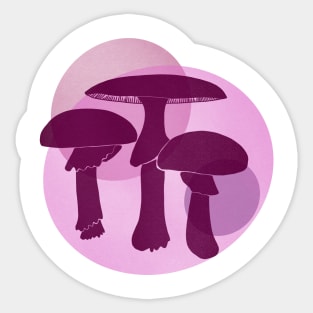Purple mushroom design Sticker